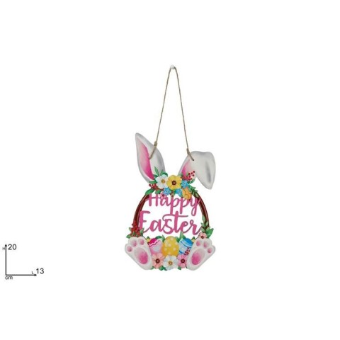 APPENDINO UOVO CONIGLIO IN LEGNO  HAPPY EASTER